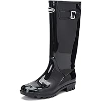 DKSUKO Women's Tall Rain Boots Waterproof Wellington Boots