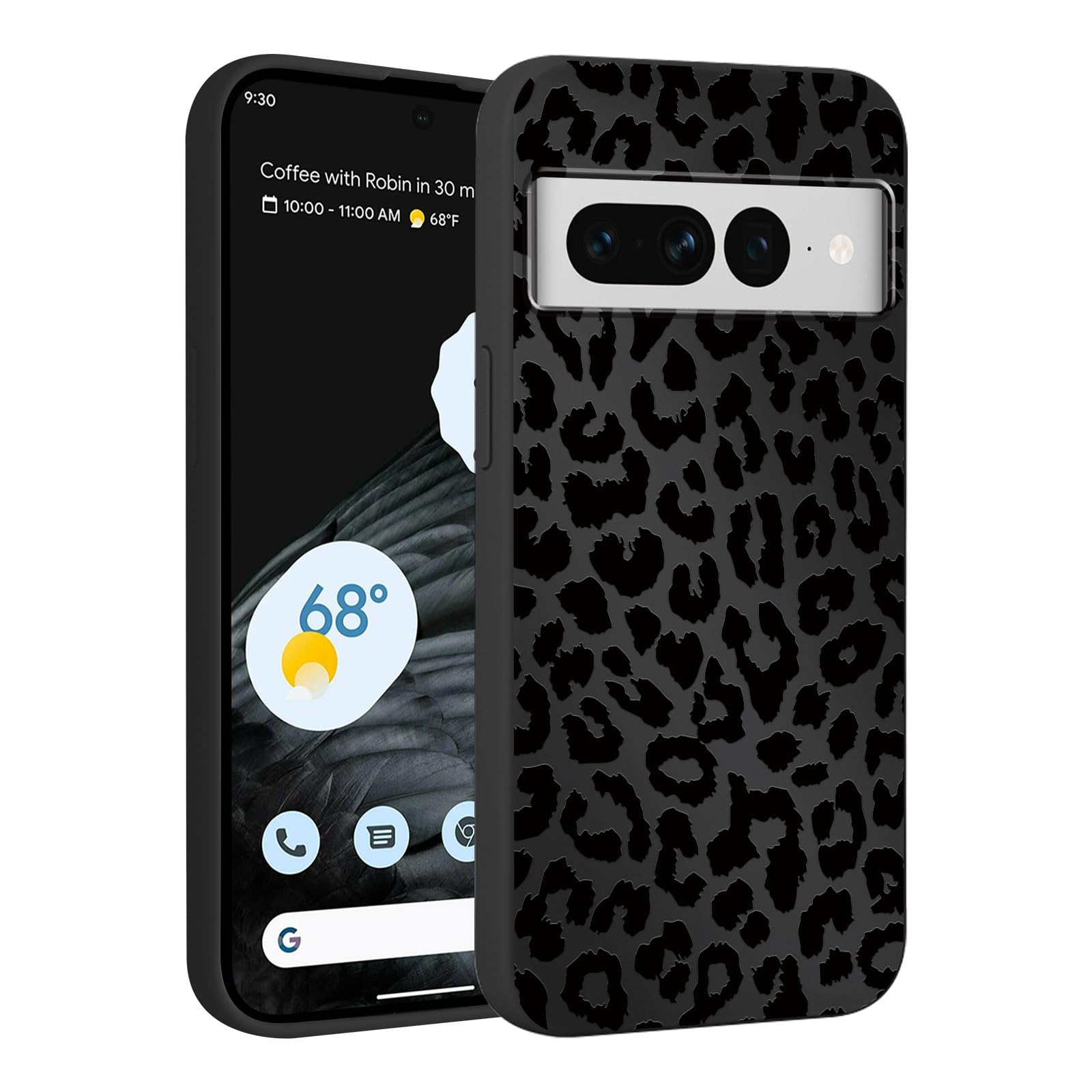lioscre Cute Cheetah Print Phone Case for Google