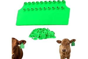 100PCS Blank Cattle Ear Tags TPU Precision Livestock Identification Ear Tags for Cattle Cows Pigs Hog Goats Sheep Calf Animal