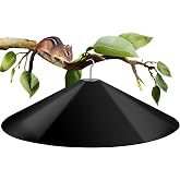KITVONA 24-inch Large Squirrel Baffles for Bird Feeders Pole | Squirrel Proof Bird Feeders for Outdoor Hanging, Bird House Guard for Shepherd&rsquo;s Hook, Two Way Use, Black Color