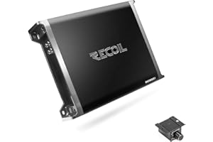 Recoil RED600-1 1320 Watts Class-D Car Audio Mono-Block Subwoofer Amplifier, 1 Ohm Stable, Remote Bass Knob Included