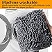 Vdomus Soft Microfiber Shag Bath Rug, Extra Absorbent and Comfortable, Anti-Slip, Machine-Washable Large Bathroom Mat, (Grey 32'' X 20'')