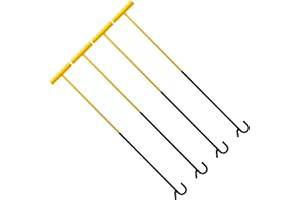 AUTOSwpozo 5th Wheel Pin Puller, 4 Pack 32" Solid Steel Chrome Plated 5th Wheel Puller Hook, Heavy Duty 5th Wheel Puller w/Hook (Yellow & Black)