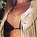 Udobuy®Silver Y Shaped Necklace Bohemia Bikini Turquoise Beads Feather Pendand Tassel Chain Long Necklace