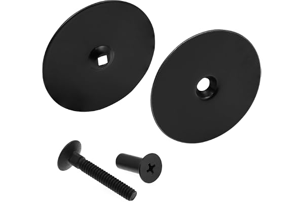 Prime-Line U 11453 Steel Door Hole Cover Plate, Matte Black (Single Pack)
