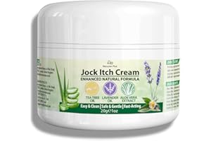 Recuren Plus Jock Itch Antifungal Skin Cream: Tea Tree Oil Anti Fungal Cream with Aloe Vera, Lavender & Eucalyptus – Extra Strength Herbal Moisturizer for Itchy Skin Soothing– for Men & Women, 30g