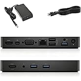 WD15 Dell Docking Station, Dell Docking Station for Laptops with 130W AC Adapter