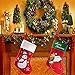 OTOO Christmas Stockings Lined Decorations with Santa and Snowman 18
