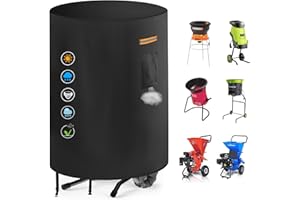 GRABADO Wood Chipper Cover,Heavy Duty 420D Wood Chipper Shredder Mulcher Cover Waterproof,Dust Protective Covers for Wood Chippers,Chipper Accessories for Electric Shredder Mulcher & Leaf Mulcher,33''x45''