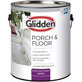 Glidden Porch &amp; Floor 1 gal. White Satin Interior/Exterior Paint with Primer