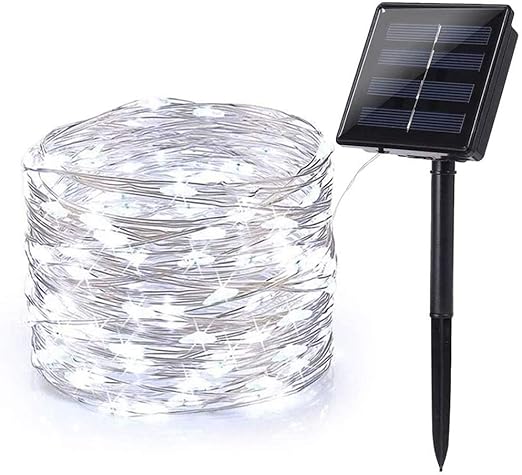guirnalda luces exterior solar brizlabs 24m 240 led cadena de luces 8 modos luces led solares jardin impermeable iluminacion decoracion para patio