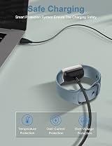 Bicmice Charger for Fitbit Charge 6 5 Luxe | 3.3ft Magnetic USB Cable view 4