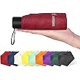 GAOYAING Travel Umbrella Mini Umbrellas for Rain Sun&Rain Lightweight Small UV Sun Umbrella Compact Suit for Pocket with Case