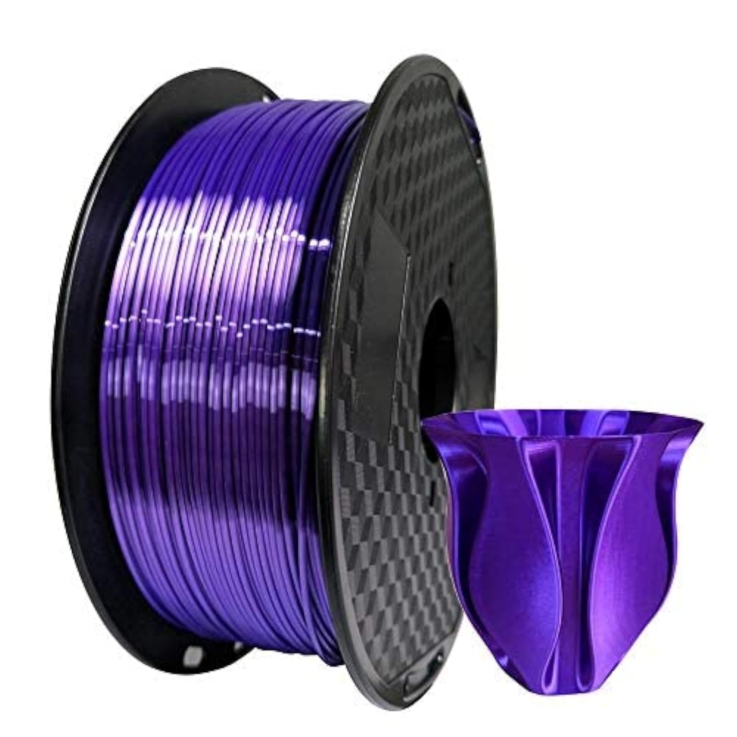 CC3D Silk Purple PLA Filament 1.75mm 1KG 3D Printer Filament 2.2LBS Spool Silky Shiny Metallic Dark Violet 3D Printing Materials