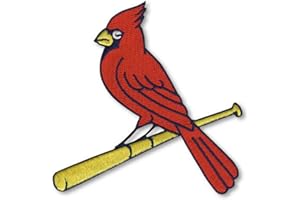 Emblem Source 1x Red Irregular Sports Fan Accessory Patch: St. Louis Cardinals Alternate Logo Bird on Bat