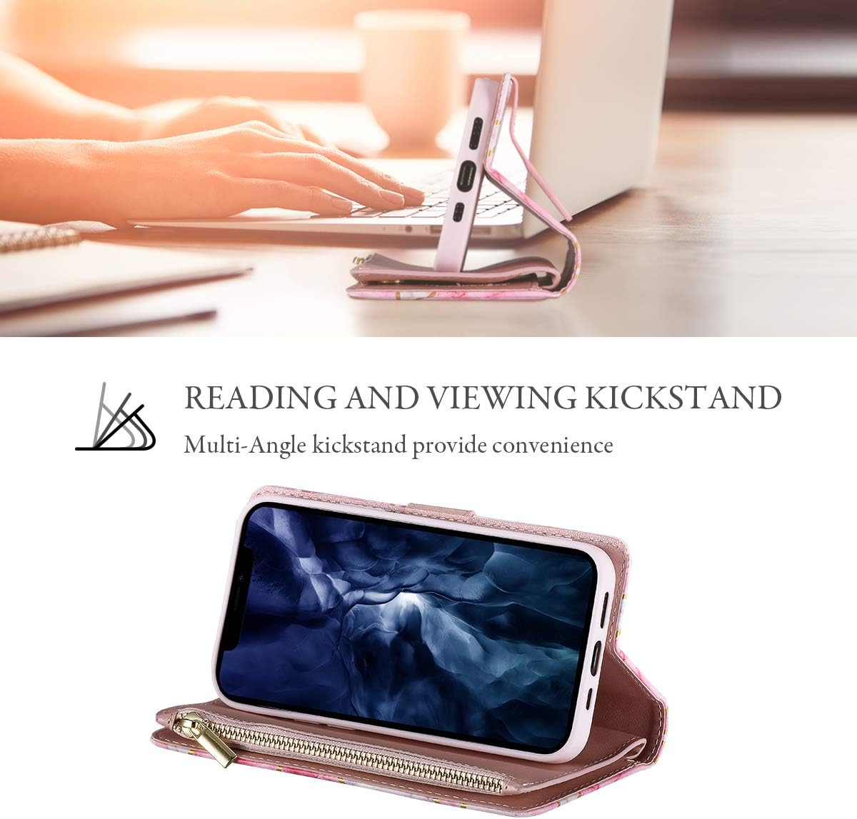 UEEBAI Wallet Case for iPhone 12 iPhone 12 Pro 6.1 inch - Image 5