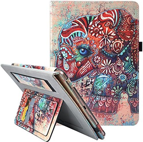 TsuiWah iPad Pro 10.5 inch Vertical/Horizontal Kickstand Hand Strap Case,Premium Vegan Leather Protective Cover With Auto Sleep/Wake for Apple iPad Pro 10.5 inch (2017 Release), Elepant