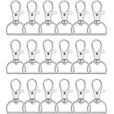 50Pcs Swivel Clasp Hooks D Ring Key Chain Clips, Metal Lobster Claw Clasps Trigger Clip Lanyard Snap Hook for Keychains Making Purse Hardware DIY Crafts 1 Inch Silver