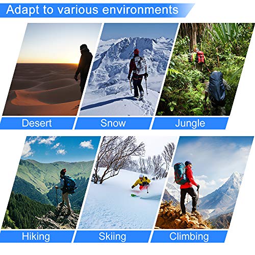 V VONTOX Leg Gaiters (M), Waterproof-Adjustable Snow Boot Nylon Gaiters to Women and Men, Cover Snow Breathable Leg Gaiters for Snowshoeing Outdoor Hiking Hunting Climbing(Zipper) - Thumbnail 4