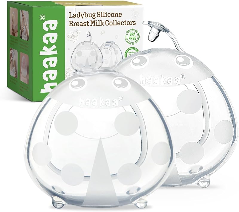 haakaa Ladybug Milk Collector 2 Pack Silicone Breast Milk Catchers 75 ml