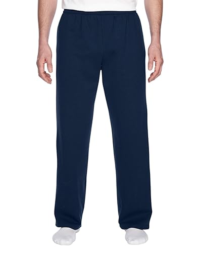 Fruit of the Loom Men's Fleece Sweatpants, Navy (2 Pack), Medium