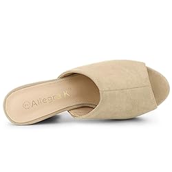 Allegra K Women's Open Toe Platform Chunky Heel