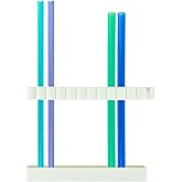 Straw Organizer & Holder for Reusable Straws | Cabinet Door Mounted Holder for Tumbler Drinking Straws | Fits Up to 1/2" Wide (Stanley, Glass, and Boba Bubble Tea) | Adhesive Tape Included