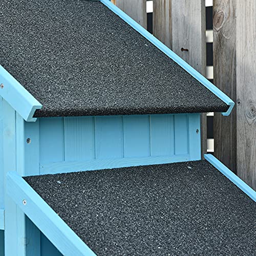 Outsunny Gartenhaus Gerätehaus Geräteschuppen mit Brennholzlagerraum Geräteschuppen mit 3 Ablagen Asphaltdach Tannenholz… – Bild 6