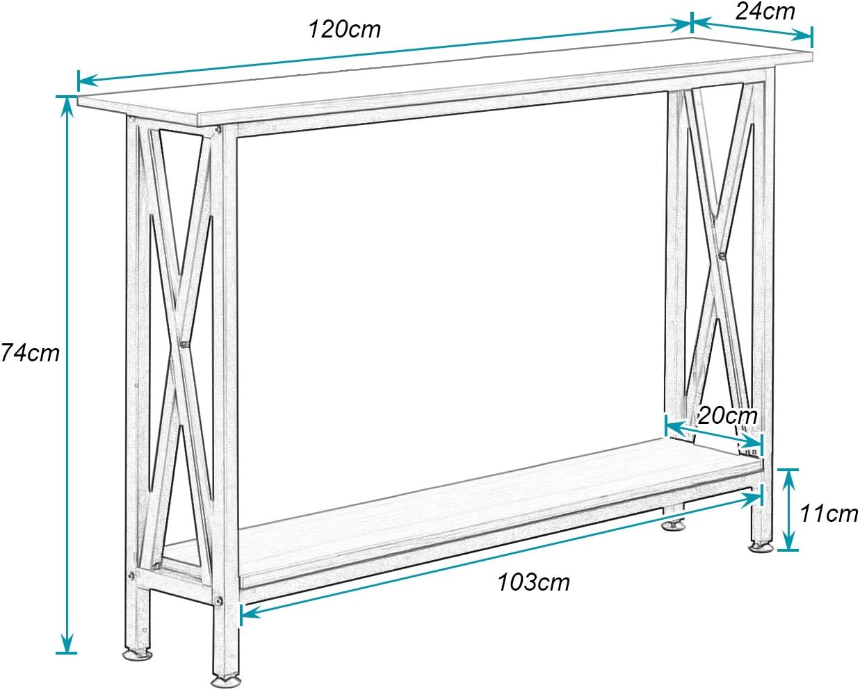 DlandHome Console Table Entry Hall Table/Living Room Table/Sofa Table