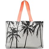 ALOHA Collection Holo Holo Tote Bag - Splash-Proof Bag - Reversible Tote for Beach & Travel - Easy to Clean (23" x 13.5")