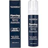VANERIA120mL Piercing Aftercare Spray, Piercings Treatment, Jewelry Maintenance Spray, Piercings Bumps, for Ears, Nose, Navel