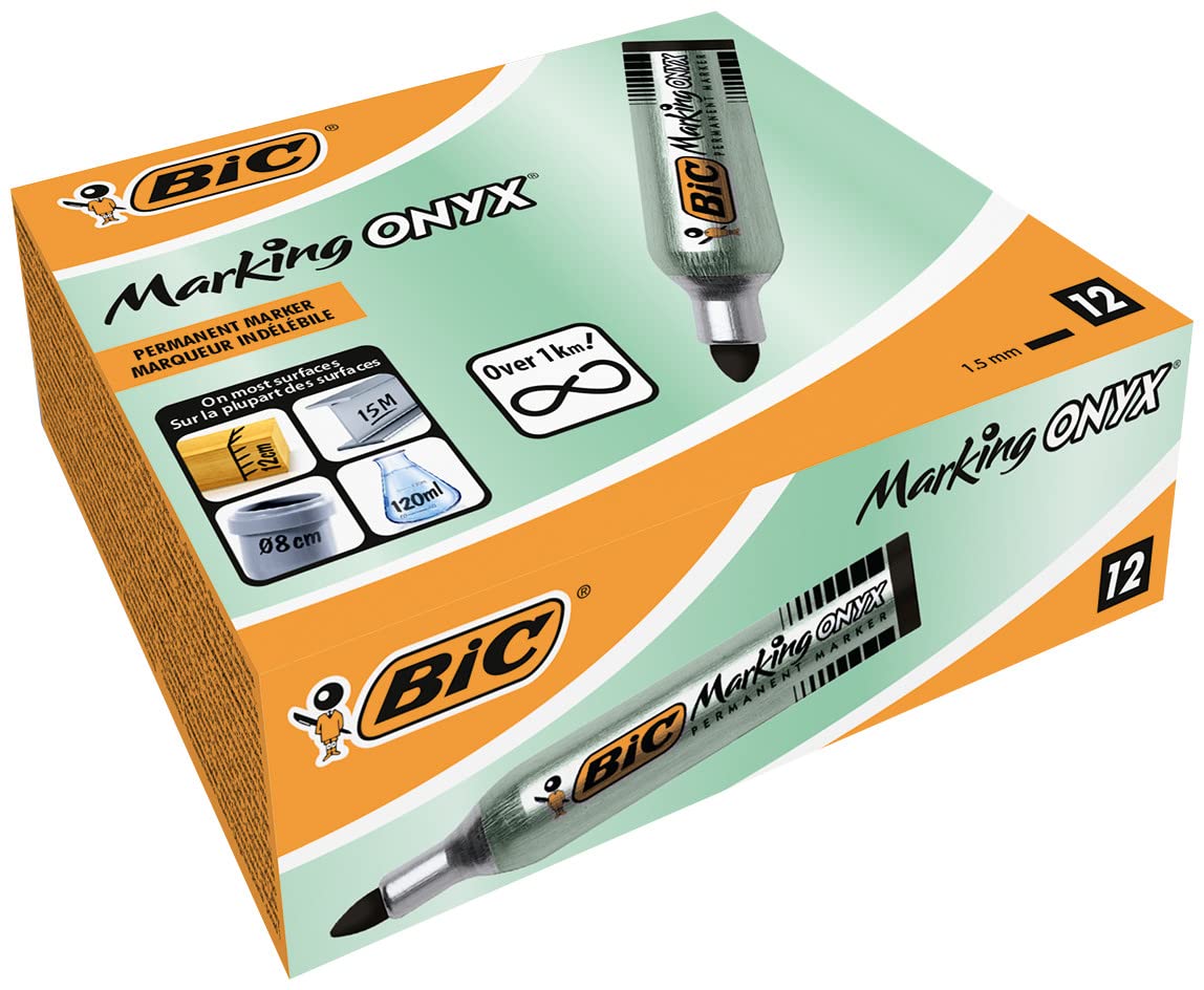BIC Onyx Marker Bullet 1482 1.5mm Box of 12 - Black