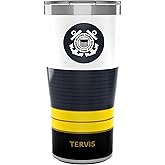 Tervis Traveler Coast Guard USCG Logo Triple Insulated Tumbler Travel Cup Keeps Drinks Cold & Hot, 20oz, Stainless Steel