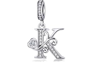 XOYOYZU Silver Letter Charm Fit for Pandora Charms Bracelet Alphabet Initial Dangle Charms Beads Jewelry Gifts for Women