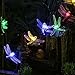 Outdoors Solar LED String Lights, GRDE® 16.4 Feet 20 LED Solar Powered Dragonfly Fair Lights Lighting and Decoration for Holiday Christmas Garden Patio Lawn Fence Yard, Multi-colors