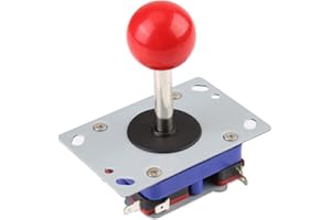 HZTYYIER 1-Player Buttons and Joystick DIY Controller Kit, 2/4/8 Way Game Joystick Ball for Gaming