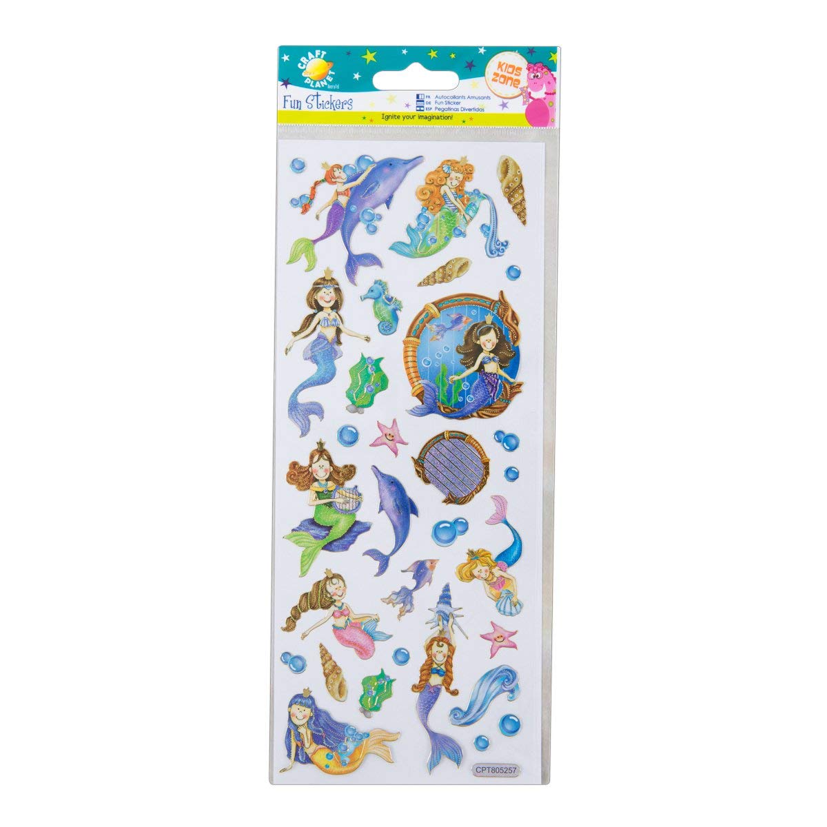 Craft Planet Fun Stickers, Mermaids, for Young Crafters Collection, Posters, Card Making, Scrapbooking, Party Bag Fillers, Books, Reward Charts, Invites, Crafts