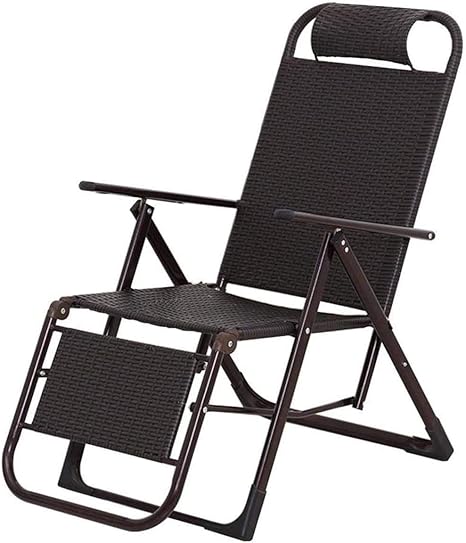 foldable rattan sun lounger
