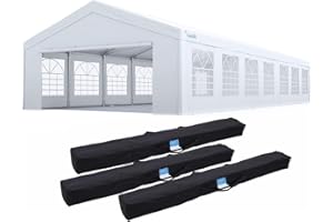 Quictent 20x50 Heavy Duty Party Tent Outdoor Canopy Tent Carport Wedding Event Shelter BBQ Wedding Tents for Parties with Storage Bags(Church)