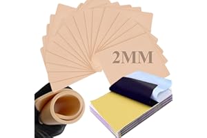 40Pcs 2mm Tattoo Skin with Transfer Paper, Urknall 2mm Thick Fake Skins with Stencil Paper Includes 20Pcs Blank Tattoos Skin 