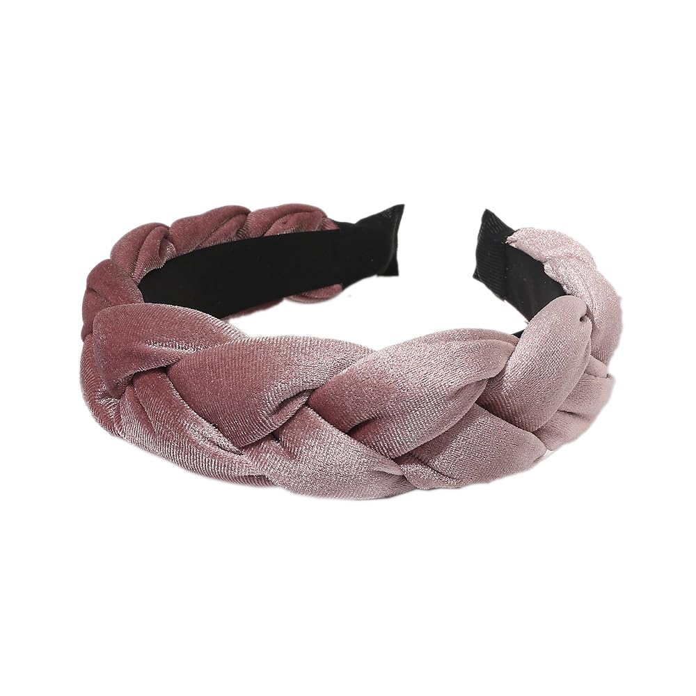1 Piece Velvet Headband, Braided Headband, Wide Hair Band, Fashion Hair Accessories for Women, Vintage Padded Headbands, Hair Band, Braid, DIY Hair Bands, Hair Accessories for Christmas, Wedding, Dark