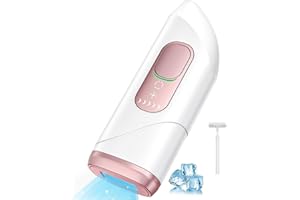 FINEQUIN Laser Hair Removal,Laser Hair Removal for Women, 999999 Flashes,Hair Removal Device,ipl laser hair removal for Facial Legs Arms Whole Body Use (White-Rose Gold)