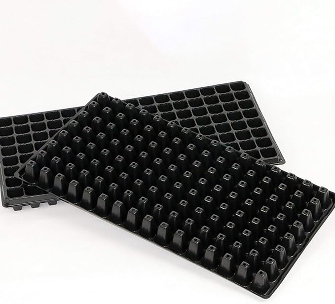 Migaven 4PCS Seed Trays Reusable 128 Cell Seedling Seed Starter Trays