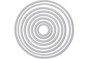 Dream_light Metal Cutting Dies, Embossing Dies Stencil Template Mould for DIY Scrapbooking Photo Album Paper Card Making Craft Wedding Party Decoration DIY Gift, Die-Cuts (Circles)