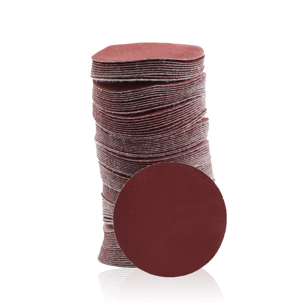 SPEEDWOX Hook and Loop Sanding Discs 100pcs 2 inch 600 Grit Sandpaper for Sanders Drill Grinder Rotary Tools Attachment Woodworking Wood Auto, No Hole
