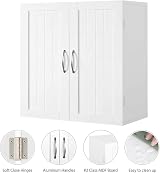 Yaheetech Wall Cabinet Kitchen Storage Cupboard 60x31x60cm White view 7