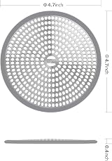 LEKEYE Shower Drain Hair Catcher Strainer Stainless Steel Silicone view 2