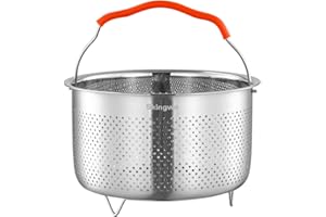 Steamer Basket for Instant Pot 18/8 Stainless Steel Strainer Basket Pressure Cooker Accessories (6L)