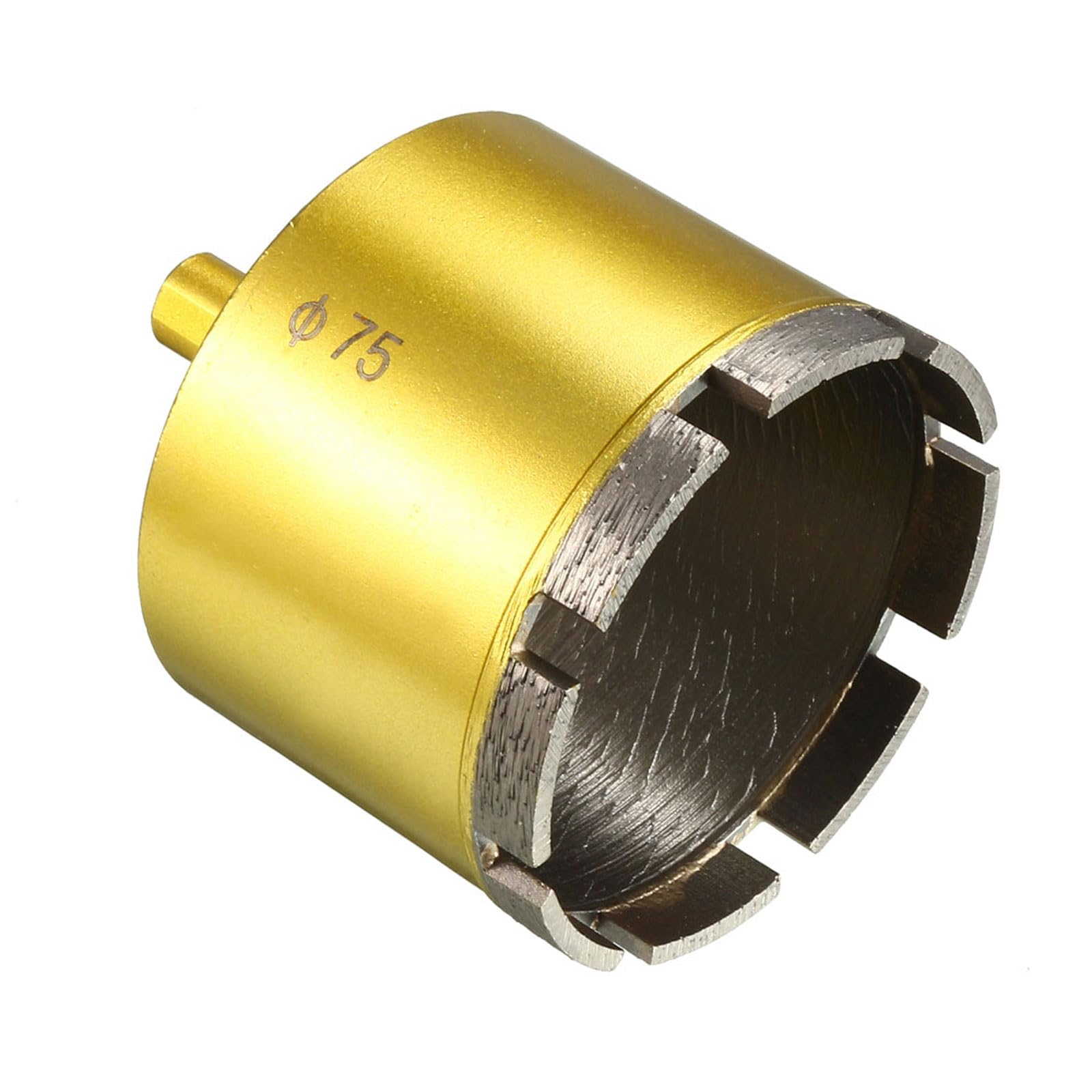 CoCud Diamond Core Drill Bit, 75mm Dia Round Shank, Tiles Stones Marble Concrete Dry/Wet Hole Saws - (Applications: for M10 Angle Grinder), 1-Piece