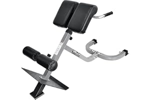 Valor Fitness Adjustable Roman Chair Hyperextension Bench with Resistance Band Pegs for Core, Hamstring, and Ab Workouts - Max 250 LB - Strength Training Equipment